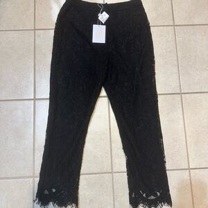 NWT WAYF Women’s Medium Black Lace Pants